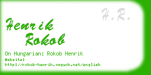 henrik rokob business card